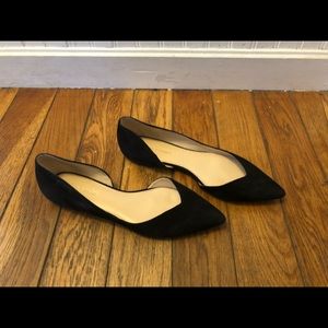 Marc Fischer Black Suede pointed toe flats size 8